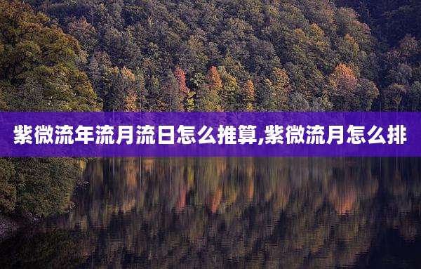 紫微流年流月流日怎么推算,紫微流月怎么排
