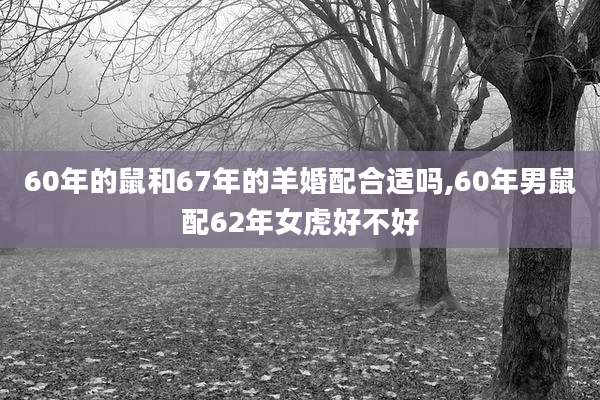 60年的鼠和67年的羊婚配合适吗,60年男鼠配62年女虎好不好