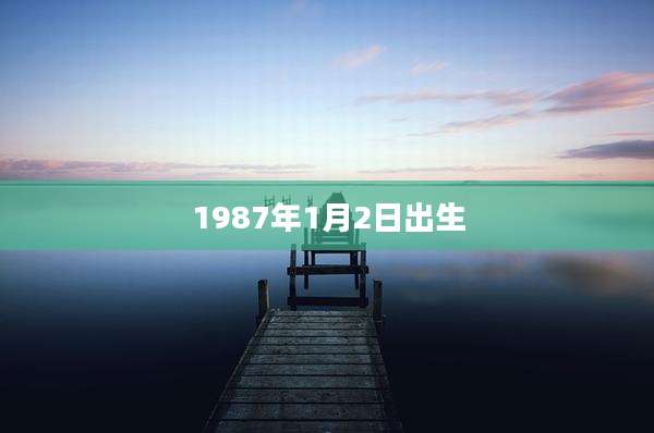 1987年1月2日出生