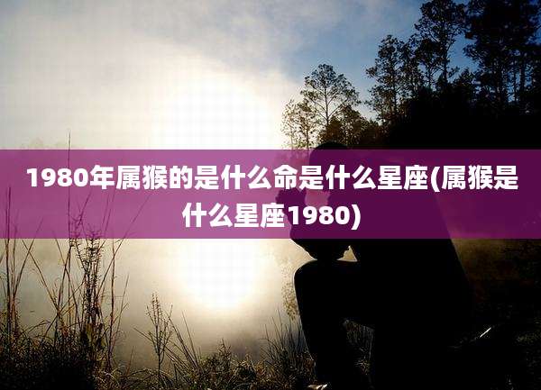 1980年属猴的是什么命是什么星座(属猴是什么星座1980)