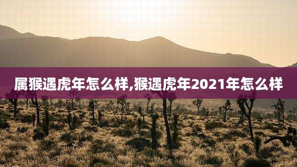属猴遇虎年怎么样,猴遇虎年2021年怎么样