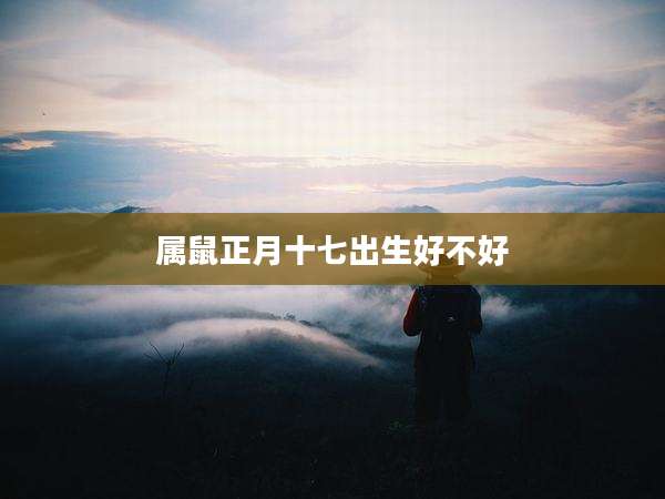 属鼠正月十七出生好不好