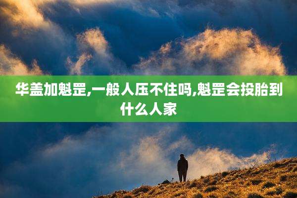 华盖加魁罡,一般人压不住吗,魁罡会投胎到什么人家