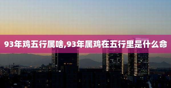 93年鸡五行属啥,93年属鸡在五行里是什么命
