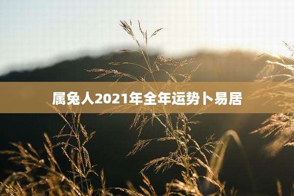 属兔人2021年全年运势卜易居