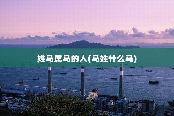 姓马属马的人(马姓什么马)