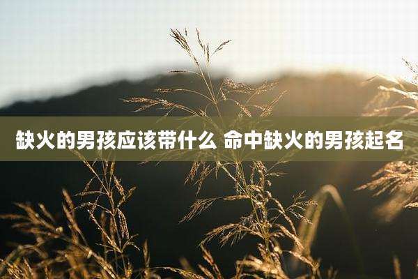 缺火的男孩应该带什么 命中缺火的男孩起名