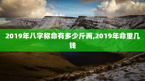 2019年八字称命有多少斤两,2019年命重几钱
