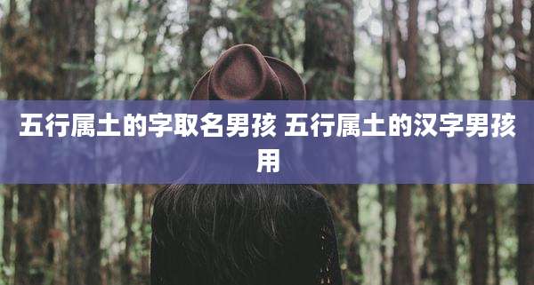五行属土的字取名男孩 五行属土的汉字男孩用