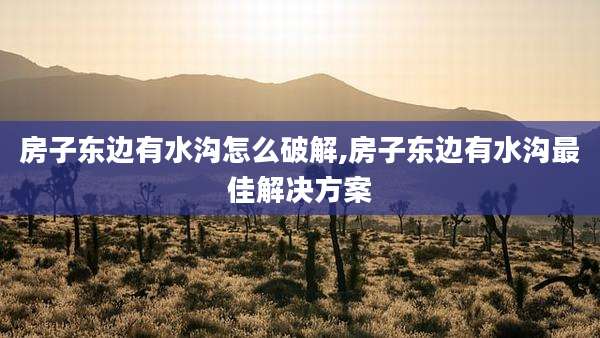 房子东边有水沟怎么破解,房子东边有水沟最佳解决方案