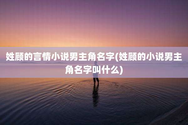 姓顾的言情小说男主角名字(姓顾的小说男主角名字叫什么)