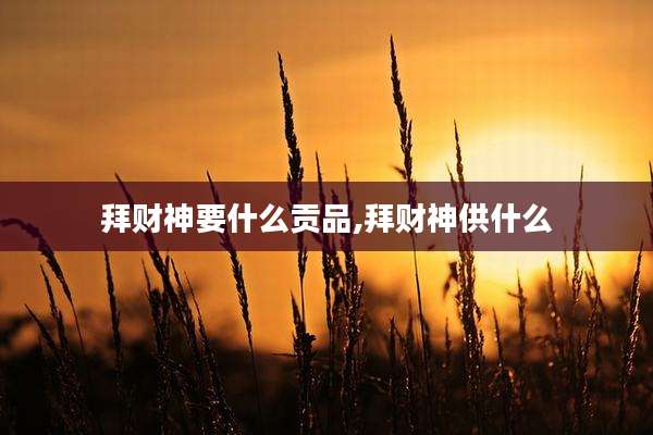 拜财神要什么贡品,拜财神供什么
