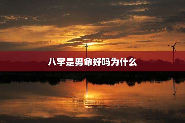 八字是男命好吗为什么