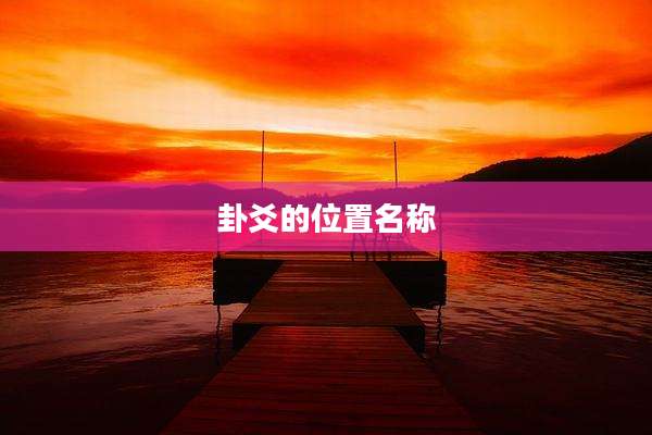卦爻的位置名称