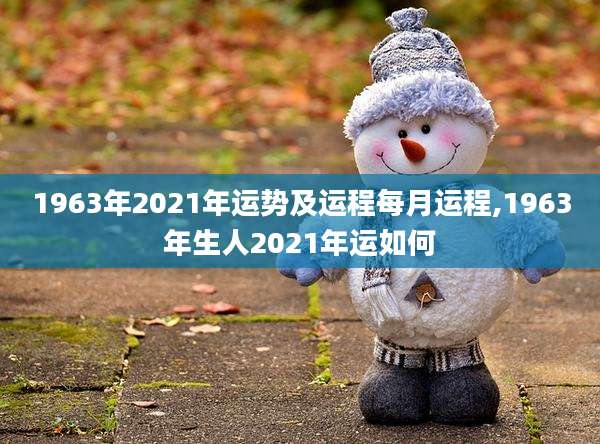 1963年2021年运势及运程每月运程,1963年生人2021年运如何