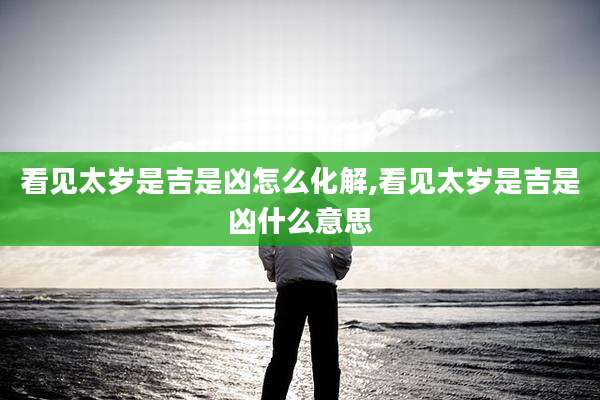 看见太岁是吉是凶怎么化解,看见太岁是吉是凶什么意思