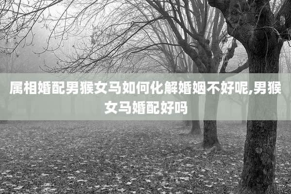 属相婚配男猴女马如何化解婚姻不好呢,男猴女马婚配好吗