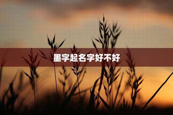 墨字起名字好不好
