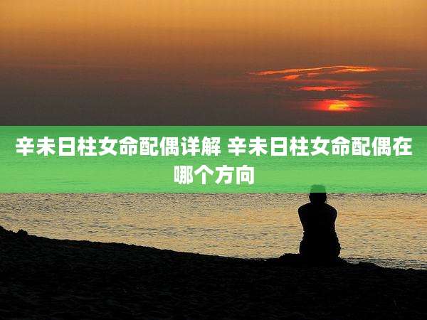 辛未日柱女命配偶详解 辛未日柱女命配偶在哪个方向