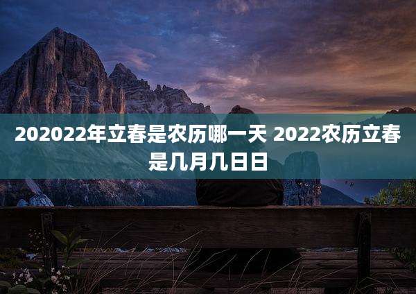 202022年立春是农历哪一天 2022农历立春是几月几日日