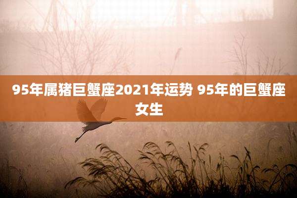 95年属猪巨蟹座2021年运势 95年的巨蟹座女生