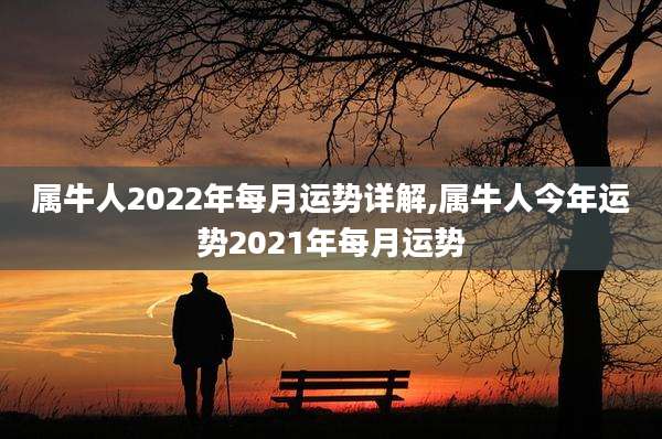 属牛人2022年每月运势详解,属牛人今年运势2021年每月运势