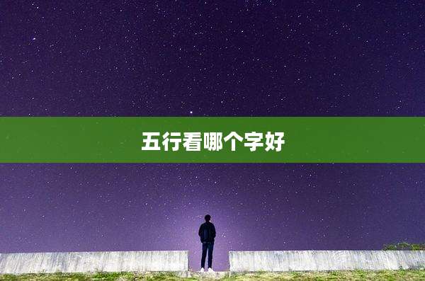 五行看哪个字好