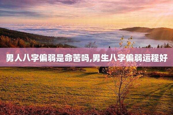 男人八字偏弱是命苦吗,男生八字偏弱运程好