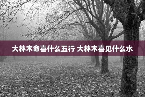 大林木命喜什么五行 大林木喜见什么水