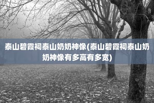 泰山碧霞祠泰山奶奶神像(泰山碧霞祠泰山奶奶神像有多高有多宽)