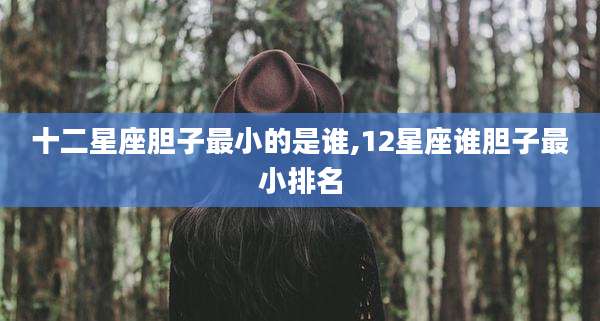 十二星座胆子最小的是谁,12星座谁胆子最小排名