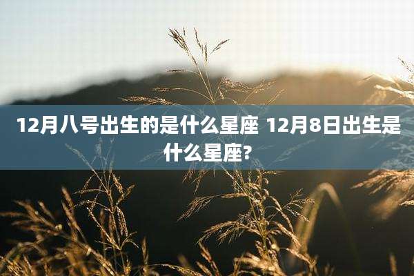 12月八号出生的是什么星座 12月8日出生是什么星座?