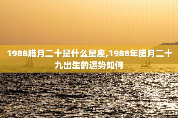 1988腊月二十是什么星座,1988年腊月二十九出生的运势如何