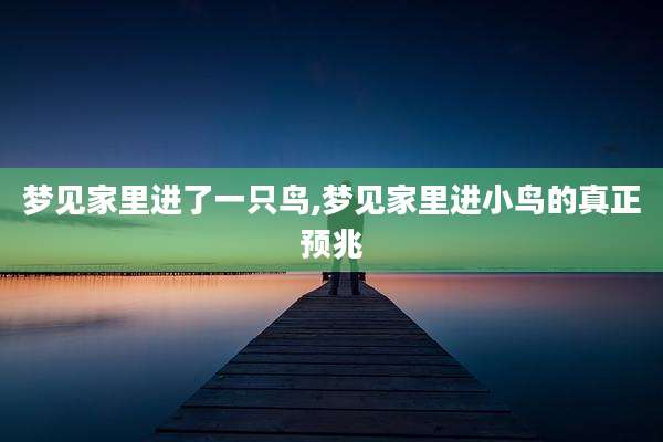 梦见家里进了一只鸟,梦见家里进小鸟的真正预兆