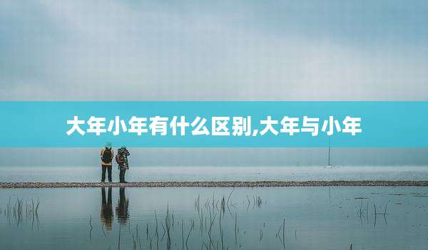 大年小年有什么区别,大年与小年