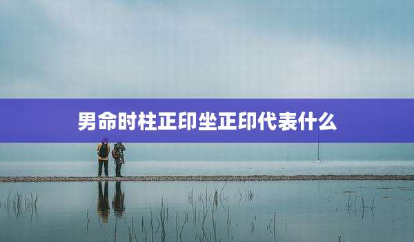 男命时柱正印坐正印代表什么