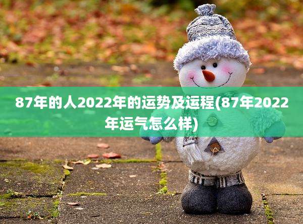 87年的人2022年的运势及运程(87年2022年运气怎么样)