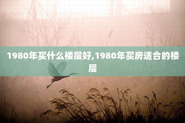 1980年买什么楼层好,1980年买房适合的楼层