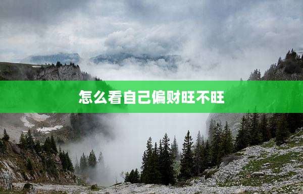 怎么看自己偏财旺不旺