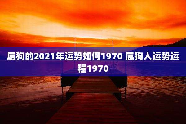 属狗的2021年运势如何1970 属狗人运势运程1970