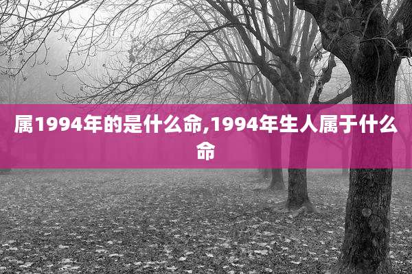 属1994年的是什么命,1994年生人属于什么命