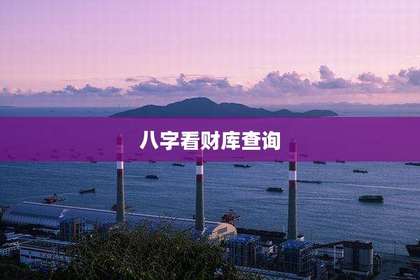 八字看财库查询