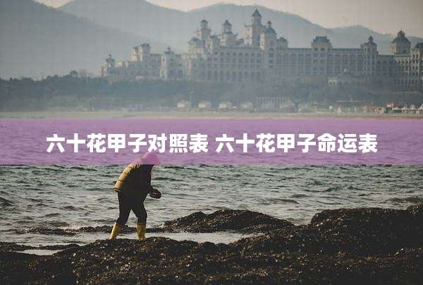 六十花甲子对照表 六十花甲子命运表
