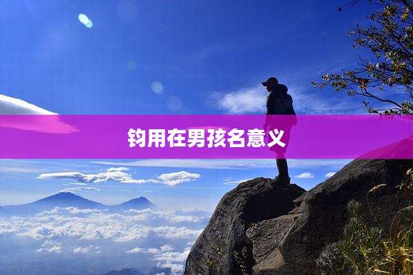 钧用在男孩名意义