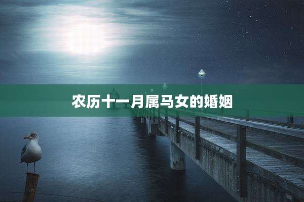 农历十一月属马女的婚姻
