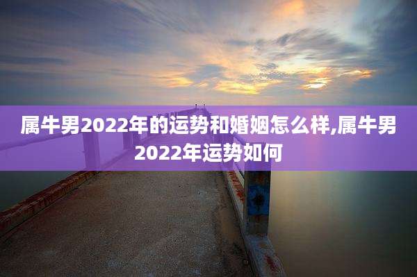属牛男2022年的运势和婚姻怎么样,属牛男2022年运势如何