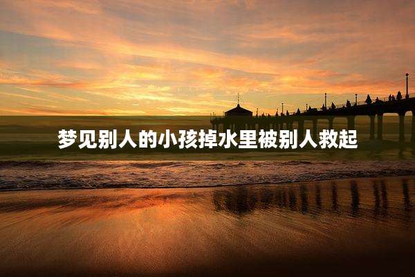 梦见别人的小孩掉水里被别人救起