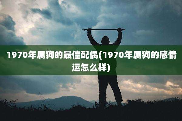 1970年属狗的最佳配偶(1970年属狗的感情运怎么样)