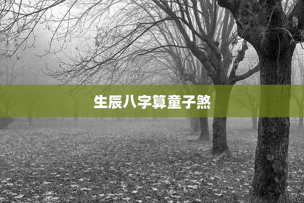 生辰八字算童子煞