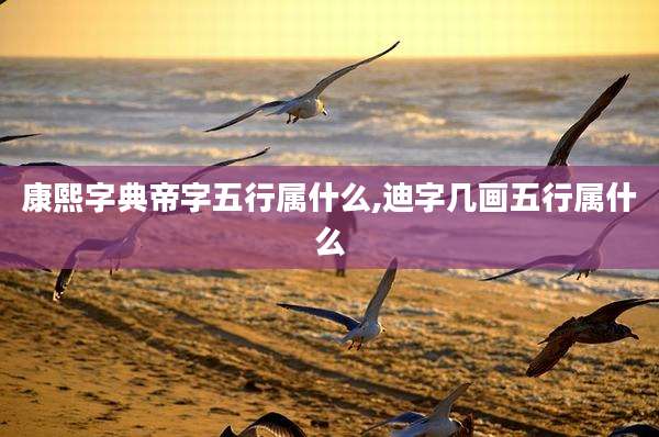 康熙字典帝字五行属什么,迪字几画五行属什么